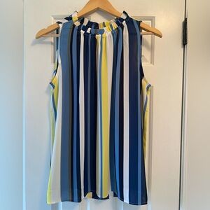 Loft Women’s Sheer Flowy Striped Tank Top Size M